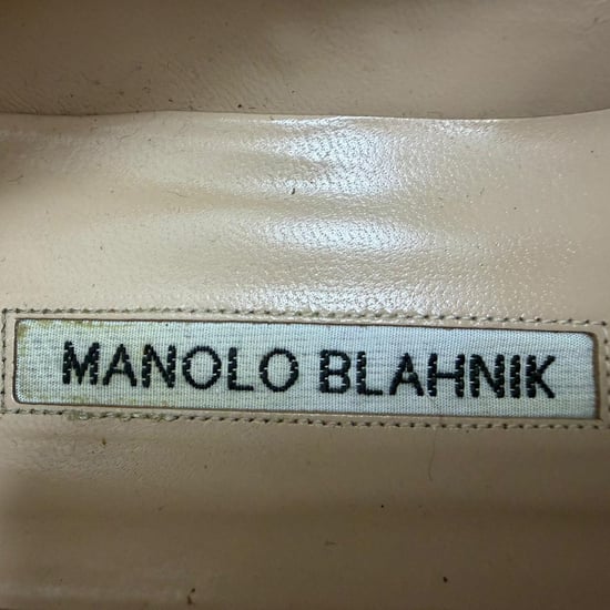 Manolo Blahnik ballerina's met spitse neus in grijs suède - Image 6