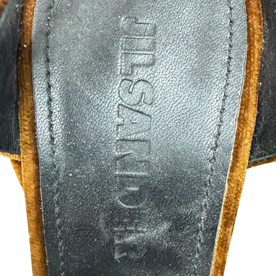 Jil Sander Twisted Platform Sandals in Brown Velvet - Image 6