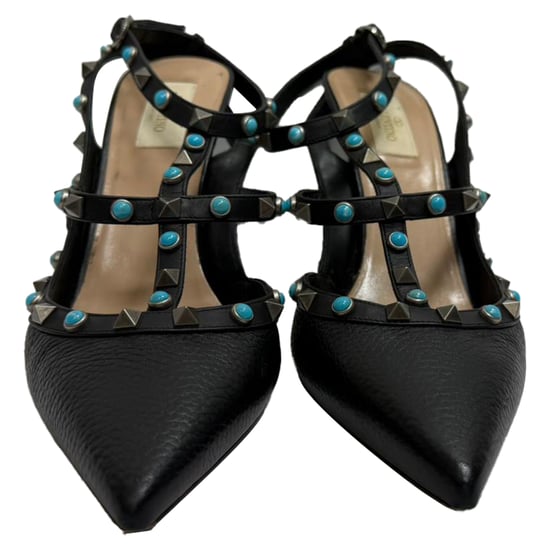 Valentino Garavani Rockstud Rolling pumps in zwart - Image 3
