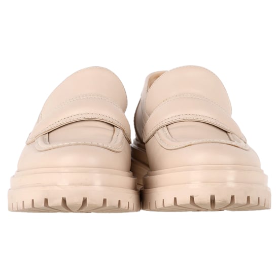 Gianvito Rossi Platform Loafers  in Nude Leather - Image 2