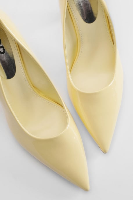 Sidnie Faux Leather Stiletto High Heeled Court Shoes - Image 3
