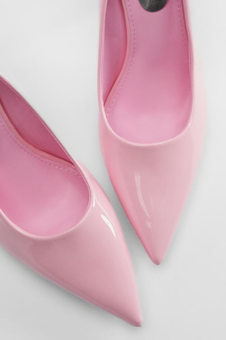 Sidnie Faux Leather Stiletto High Heeled Court Shoes - Image 3