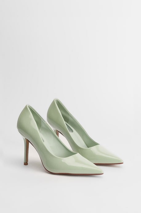 Sidnie Faux Leather Stiletto High Heeled Court Shoes - Image 1