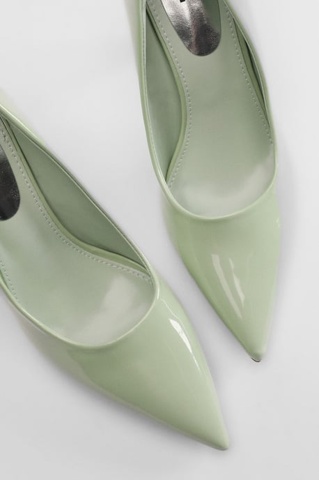 Sidnie Faux Leather Stiletto High Heeled Court Shoes - Image 3