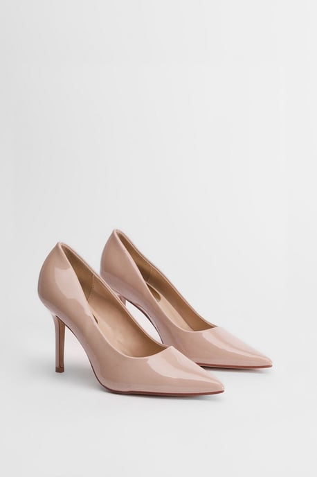 Sidnie Faux Leather Stiletto High Heeled Court Shoes - Image 1