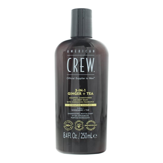 American Crew 3-In-1 Ginger & Tea Shampoo, Conditioner & Body Wash 250ml - Image 1