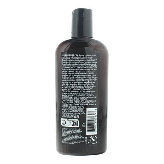 American Crew 3-In-1 Ginger & Tea Shampoo, Conditioner & Body Wash 250ml - Image 2