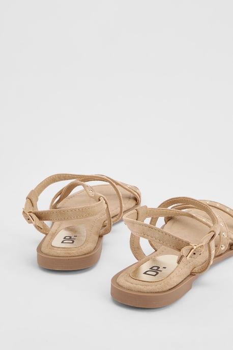 Ellis Faux Suede Studded Gladiator Flat Sandals - Image 2