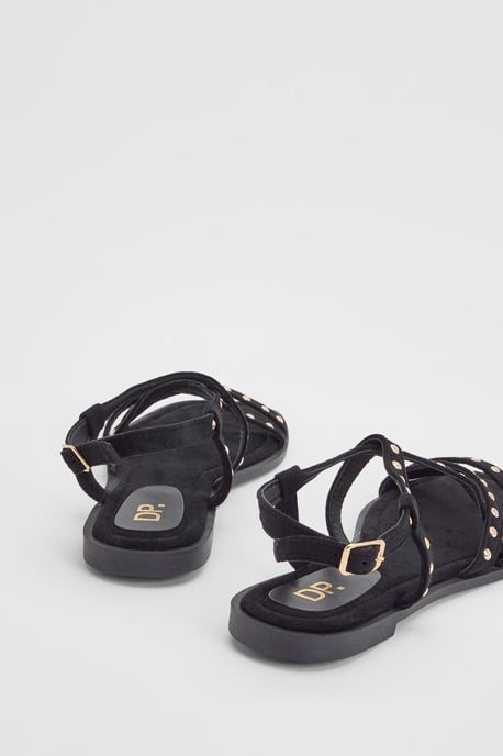 Ellis Faux Suede Studded Gladiator Flat Sandals - Image 2
