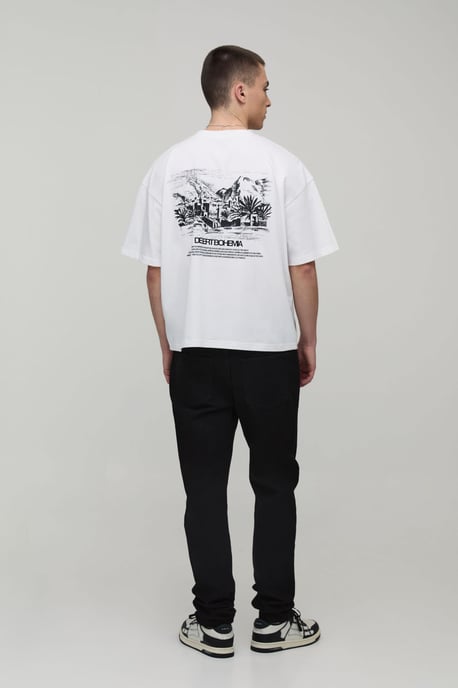 Oversized Boxy Desert Landscape Print T-Shirt - Image 2