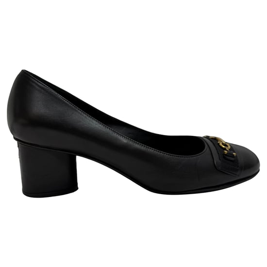 Salvatore Ferragamo Avery Pumps in Black Leather - Image 1