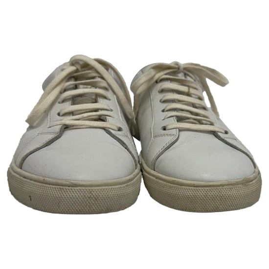 Saint Laurent Andy Low-Top Sneakers in White Calf Leather - Image 2