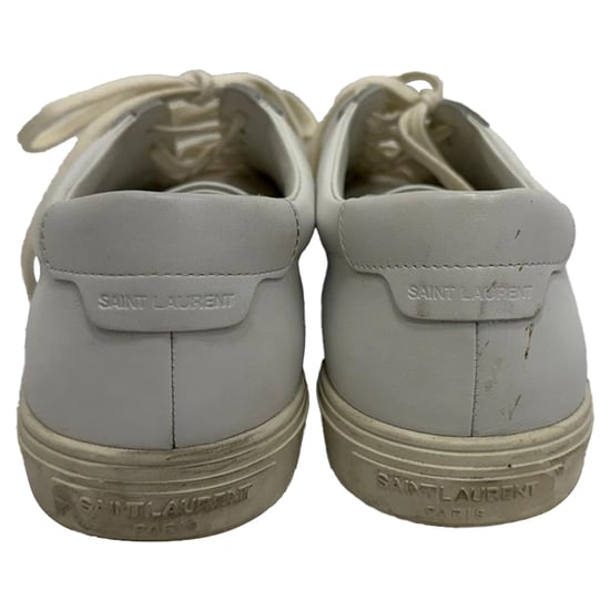 Saint Laurent Andy Low-Top Sneakers in White Calf Leather - Image 3