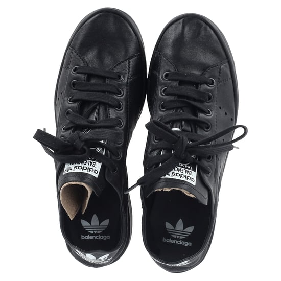Balenciaga x Adidas Stan Smith Sneakers in Black Leather - Image 3