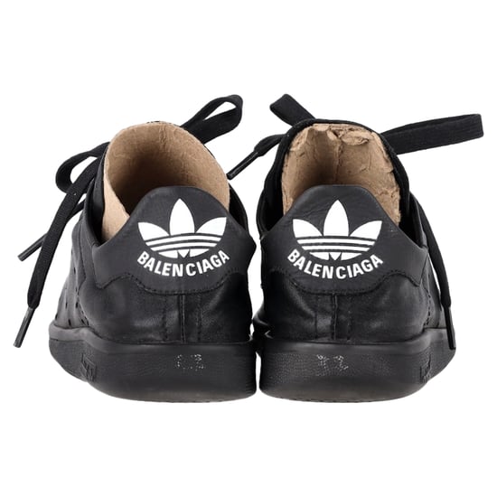 Balenciaga x Adidas Stan Smith Sneakers in Black Leather - Image 5