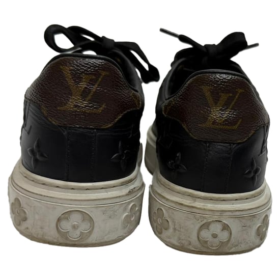 Louis Vuitton – Monogram Time Out – Sneakers i svart läder - Image 3