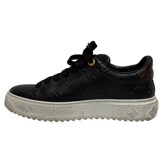 Louis Vuitton – Monogram Time Out – Sneakers i svart läder - Image 4