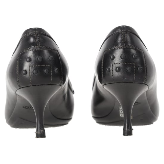 Tod's – Spetsiga Penny Loafer-pumps i svart läder - Image 3