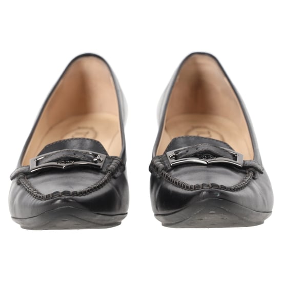 Tod's – Spetsiga Penny Loafer-pumps i svart läder - Image 4