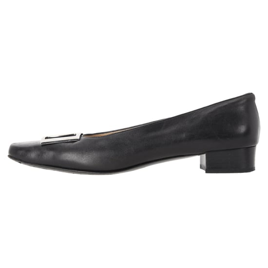 Ferragamo Pumps i svart läder med spänne - Image 2