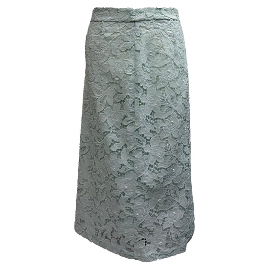 Zimmermann Kant Gedetailleerde Midi Rok in Mintgroene Polyester - Image 1
