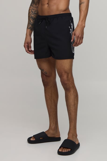 Script Print Short Length Swim Short - Image 1