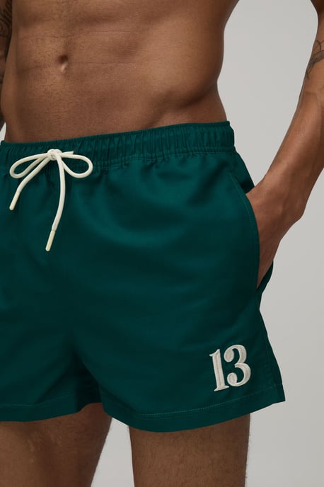 Embroidered Stripe Super Short Swim Short - Image 3