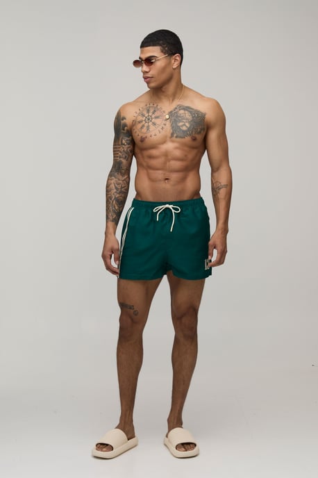 Embroidered Stripe Super Short Swim Short - Image 4