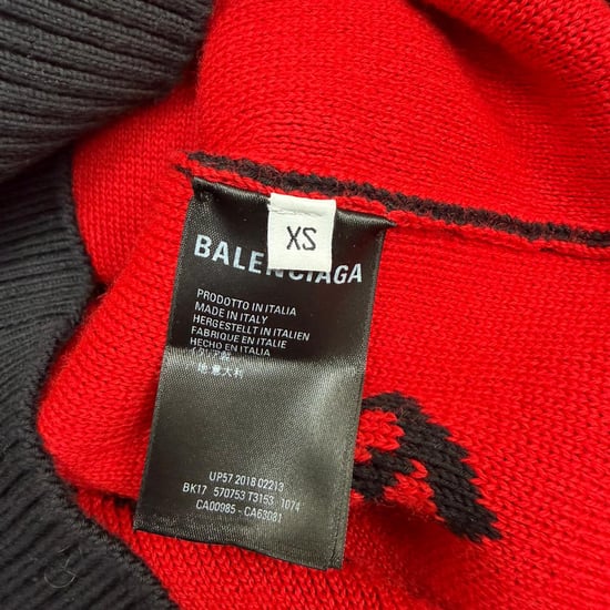 Balenciaga Allover Logo Sweater in Zwarte Katoen - Image 5