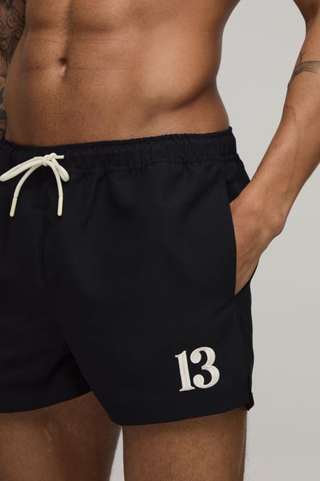 Embroidered Stripe Super Short Swim Short - Image 3