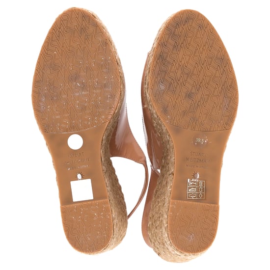 Stuart Weitzman Island Slingback Espadrille Sandals In Beige Patent Leather - Image 5