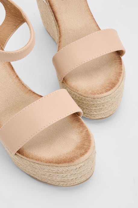 Faith: Remie Open Toe High Espadrille Wedge Sandals - Image 3