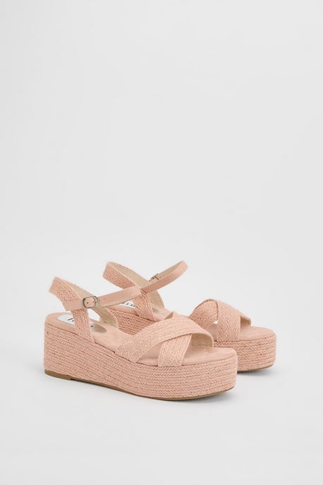 Faith: Olivia Open Toe Platform Espadrille Wedge Sandals - Image 1