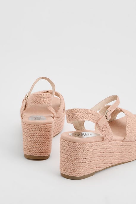 Faith: Olivia Open Toe Platform Espadrille Wedge Sandals - Image 2
