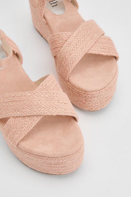 Faith: Olivia Open Toe Platform Espadrille Wedge Sandals - Image 3