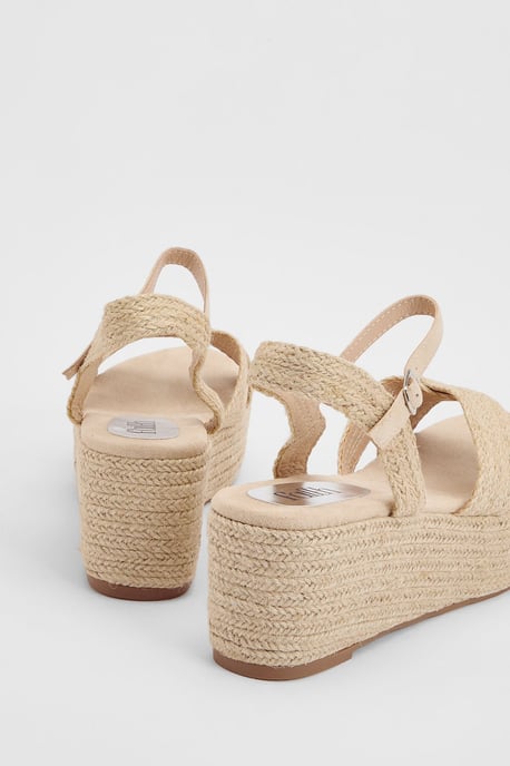 Faith: Olivia Open Toe Platform Espadrille Wedge Sandals - Image 2