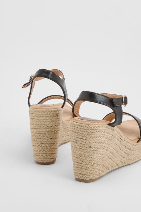Faith: Remie Open Toe High Espadrille Wedge Sandals - Image 2
