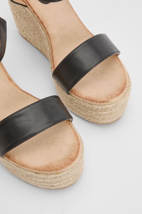Faith: Remie Open Toe High Espadrille Wedge Sandals - Image 3