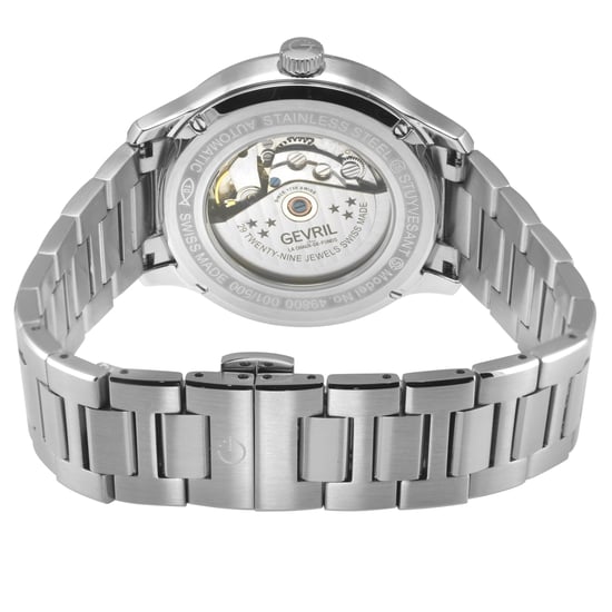 Gevril Men's Stuyvesant 316L Stainless Steel Case, Cool Gray Dial, 316L Stainless Steel Bracelet Watch. - Image 2