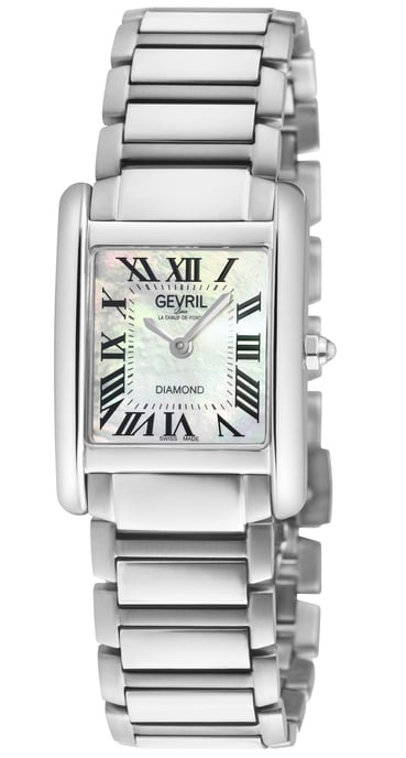 Gevril Women's Regina Swiss Watch, White MOP Dial, 316L SS Case, 316L Stainless Steel Bracelet. - Image 1