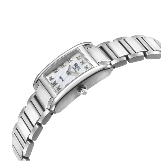 Gevril Women's Regina Swiss Diamond Watch, White MOP Dial, 316L SS Case, 316L Stainless Steel Bracelet. - Image 3