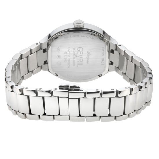 Gevril Women's Lugano Swiss Diamond Watch, White MOP Dial,316L Stainless Steel Case, 316L Stainless Steel Bracelet Watch. - Image 4