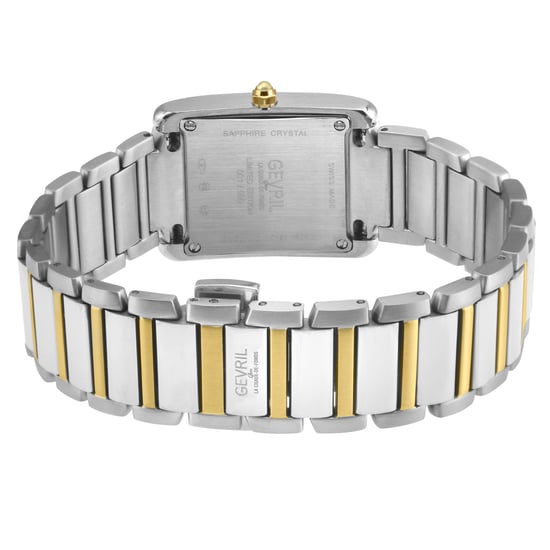 Gevril Women's Regina Swiss Diamond Watch, White MOP Dial, 316L SS 2 sides Diamond Case, 316L Stainless Steel Two toned IPYG Bracelet. - Image 2