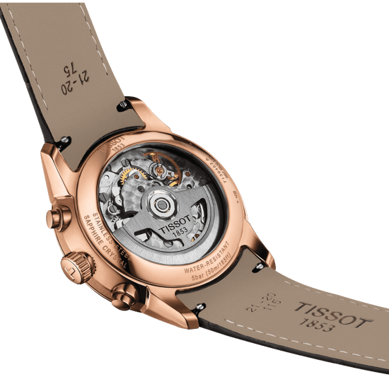 Tissot Chemin Des Tourelles Heren Horloge Bruin T1394623629800 - Image 4