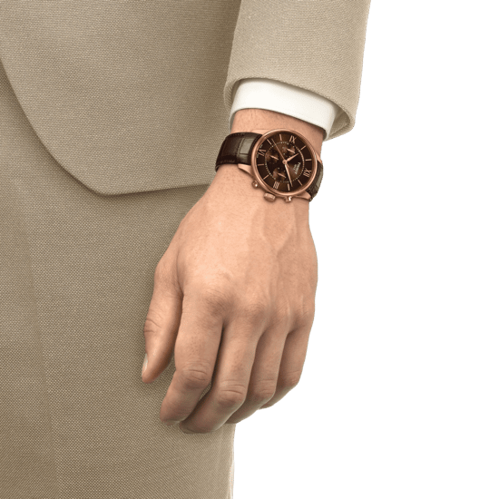 Tissot Chemin Des Tourelles Heren Horloge Bruin T1394623629800 - Image 6