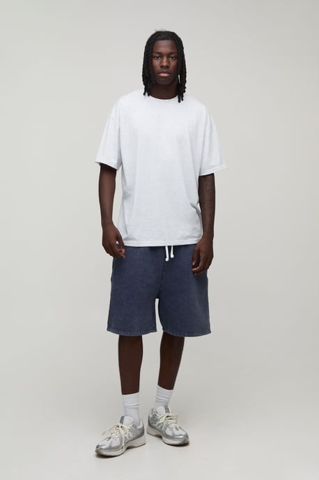 Baggy Fit Essential Washed Jersey Short - Image 4