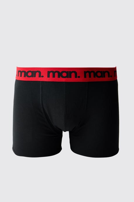 5 Pack Black With Multi Waistband Man. Boxers - Image 2