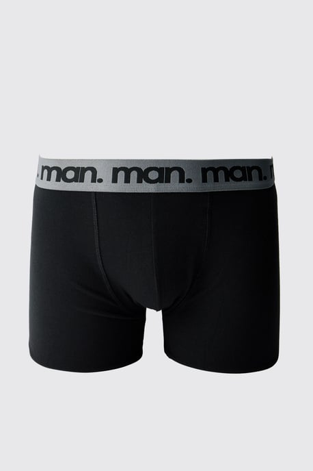 5 Pack Black With Multi Waistband Man. Boxers - Image 4