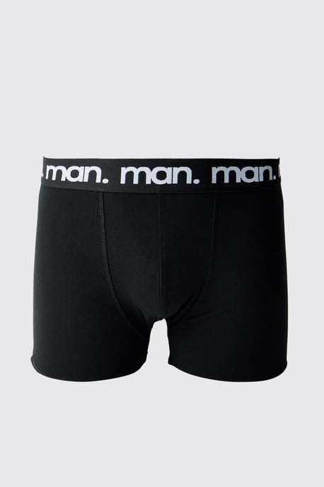 5 Pack Black With Multi Waistband Man. Boxers - Image 5