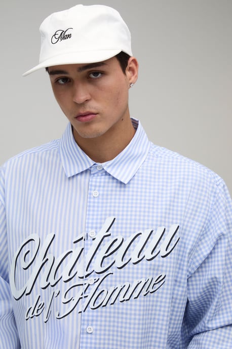 Crop Boxy Spliced Front Print Shirt - Image 3